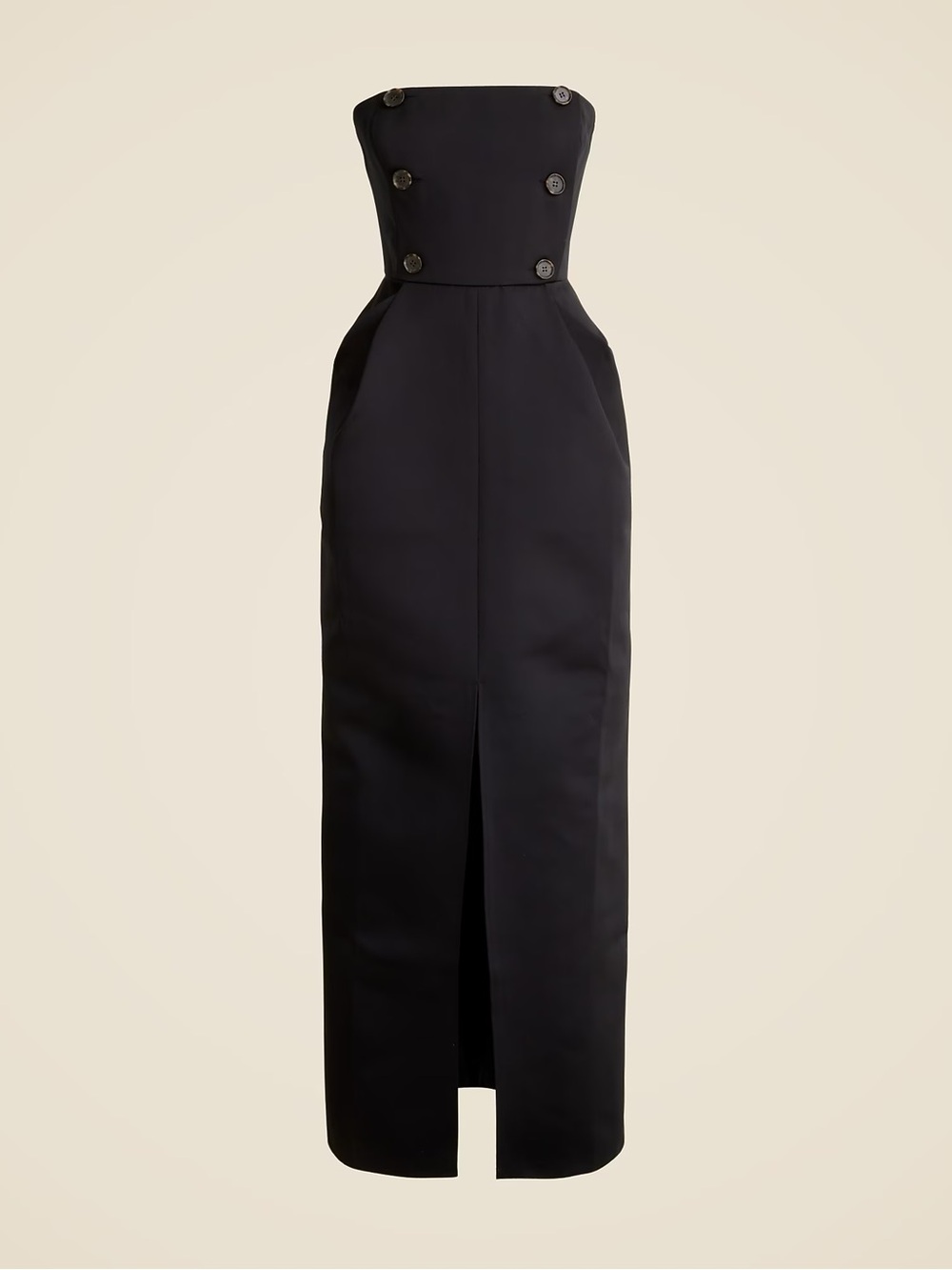Christopher John Rogers X J.Crew sculpted dress in duchesse satin